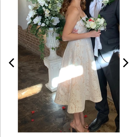 Lulus Give It A Twirl White Lace Strapless Dress - Picture 6 of 8